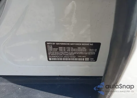 2018 BMW X5 Sdrive35I z USA, uszkodzony, nr VIN 5UXKR2C51J0Z21032